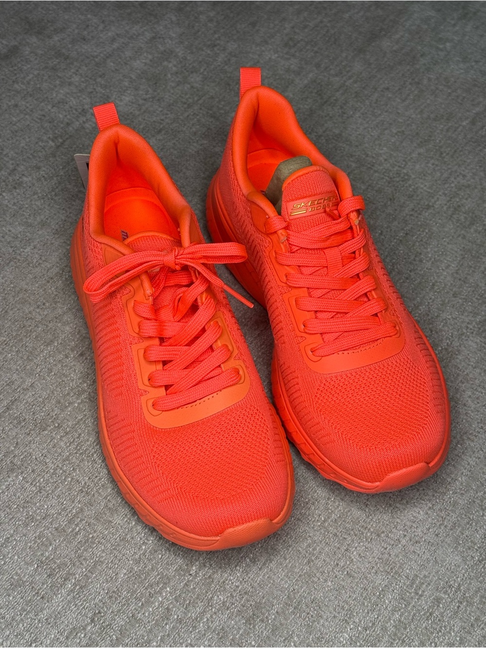 Skechers BOBS Squad Chaos Cool Rhythms Women’s 7 Neon Coral NWT No Box